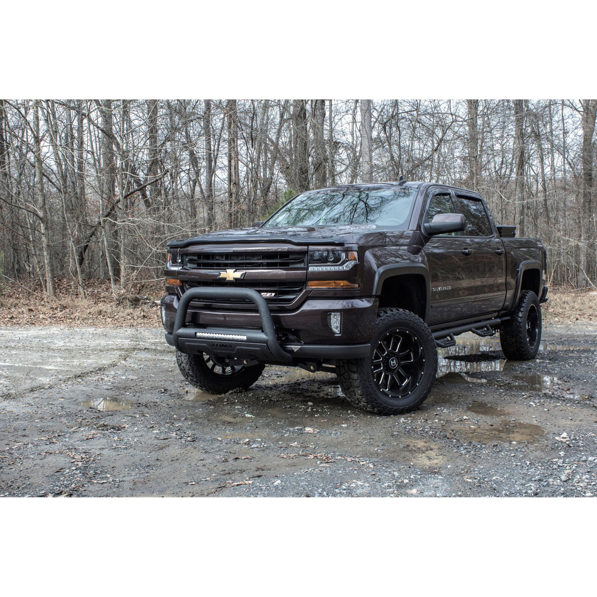 Lund 47121214 Black Bull Bar with Integrated 20 Inch LED Light Bar for  2007-2018 Silverado and Sierra 1500 (Incls 2019 Silverado 1500 LD/Sierra  1500