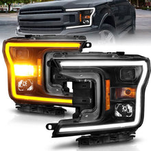 Load image into Gallery viewer, Anzo FORD F-150 18-20 PROJECTOR PLANK STYLE SWITCHBACK HEADLIGHTS BLACK