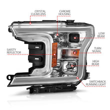 Load image into Gallery viewer, Anzo FORD F-150 18-20 PROJECTOR PLANK STYLE SWITCHBACK HEADLIGHTS CHROME