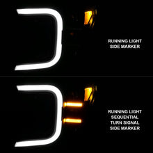 Load image into Gallery viewer, Anzo FORD F-150 18-20 FULL LED PROJECTOR C-BAR HEADLIGHTS BLACK W/ SEQUENTIAL SIGNAL (FACTORY HALOGEN MODEL)
