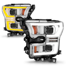 Load image into Gallery viewer, Anzo FORD F-150 15-17 FULL LED PROJECTOR PLANK STYLE SWITCHBACK HEADLIGHTS CHROME (FOR HALOGEN MODELS ONLY)