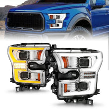 Load image into Gallery viewer, Anzo FORD F-150 15-17 FULL LED PROJECTOR PLANK STYLE HEADLIGHTS CHROME W/ INITIATION &amp; SEQUENTIAL (FITS HALOGEN MODELS ONLY)