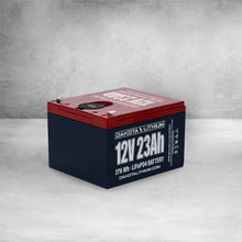 Load image into Gallery viewer, DAKOTA LITHIUM 12V 23AH BATTERY WITH DUAL USB PORTS &amp; VOLTMETER