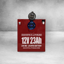 Load image into Gallery viewer, DAKOTA LITHIUM 12V 23AH BATTERY WITH DUAL USB PORTS &amp; VOLTMETER