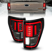 Load image into Gallery viewer, Anzo FORD F-150 21-23 FULL LED TAIL LIGHTS BLACK CLEAR LENS W/ INITIATION &amp; SEQUENTIAL (FOR HALOGEN MODEL W/O BLIS &amp; LED MODEL W/ BLIS SYSTEM)