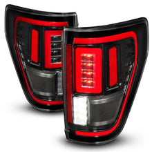 Load image into Gallery viewer, Anzo FORD F-150 21-23 FULL LED TAIL LIGHTS BLACK CLEAR LENS W/ INITIATION &amp; SEQUENTIAL (FOR HALOGEN MODEL W/O BLIS &amp; LED MODEL W/ BLIS SYSTEM)