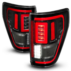 Anzo FORD F-150 21-23 FULL LED TAIL LIGHTS BLACK CLEAR LENS W/ INITIATION & SEQUENTIAL (FOR HALOGEN MODEL W/O BLIS & LED MODEL W/ BLIS SYSTEM)
