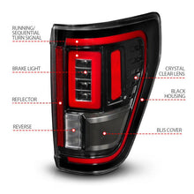 Load image into Gallery viewer, Anzo FORD F-150 21-23 FULL LED TAIL LIGHTS BLACK CLEAR LENS W/ INITIATION &amp; SEQUENTIAL (FOR HALOGEN MODEL W/O BLIS &amp; LED MODEL W/ BLIS SYSTEM)