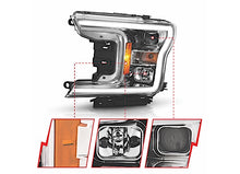 Load image into Gallery viewer, Anzo FORD F-150 18-20 PROJECTOR PLANK STYLE HEADLIGHTS CHROME