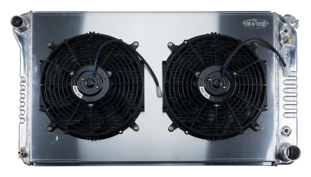 77-87 Chevy/GMC Pickup Truck Aluminum Radiator And 14 Inch Dual Fan Kit