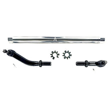 Load image into Gallery viewer, Apex Chassis Heavy Duty 2.5 Ton No Flip Drag Link Assembly in Polished Aluminum Fits: 19-22 Jeep Gladiator JT 18-22 Jeep Wrangler JL/JLU Rubicon Mohave Sahara Sport. Note: This NO-FLIP kit fits Dana 44 &amp; Dana 30 axles with a lift of 4.5 inches or less