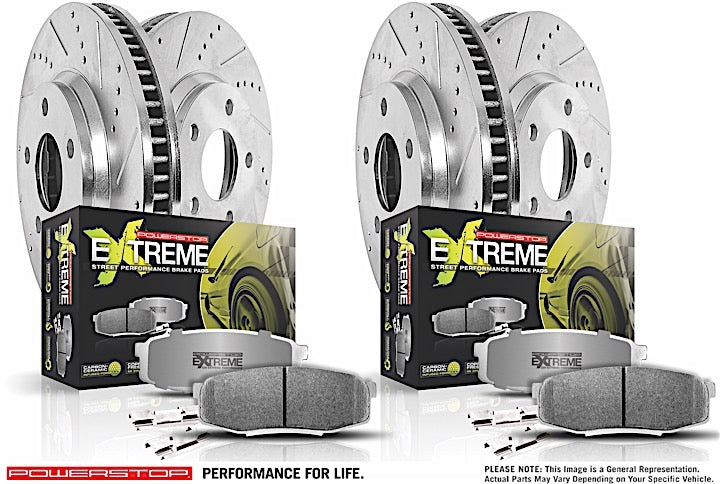 Power Stop Z26 Street Warrior Brake Upgrade Kits (Front and Rear