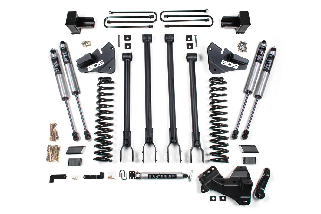 BDS 4 Inch Lift Kit | 4-Link Conversion | Ford F250/F350 Super Duty (17-19) 4WD | Diesel
