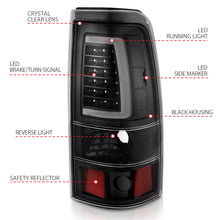Load image into Gallery viewer, ANZO 311330 1999-2002 Chevy Silverado 1500 LED Taillights Plank Style Black w/Clear Lens