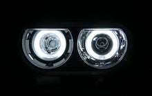 Load image into Gallery viewer, ANZO 121308 2008-2014 Dodge Challenger Projector Headlights w/ Halo Black (CCFL)