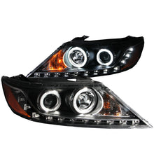 Load image into Gallery viewer, ANZO 111248 2011-2013 Kia Sorento Projector Headlights w/ Halo Black (CCFL)