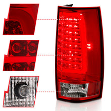 Load image into Gallery viewer, ANZO 311323 2007-2014 Chevy Tahoe LED Taillight Plank Style Chrome With Red/Clear Lens