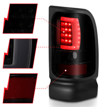Load image into Gallery viewer, ANZO 311340 1994-2001 Dodge Ram 1500 LED Taillights Plank Style Black w/Smoke Lens