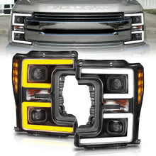 Load image into Gallery viewer, ANZO 111388 LED Headlights 17-18 Ford F-250 Super Duty Plank-Style L.E.D. Headlight Black (Pair)