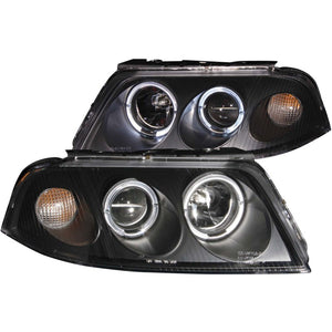 ANZO 121454 2006-2011 Honda Civic Projector Headlights w/ Halo Black (CCFL)