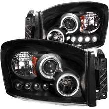 Load image into Gallery viewer, ANZO 111209 2006-2008 Dodge Ram 1500 Projector Headlights w/ Halo Black