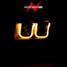 Load image into Gallery viewer, ANZO 111383 2009-2014 Ford F-150 Projector Headlights w/ U-Bar Switchback Black w/ Amber