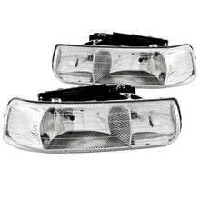 Load image into Gallery viewer, ANZO 111011 1999-2002 Chevrolet Silverado 1500 Crystal Headlights Chrome