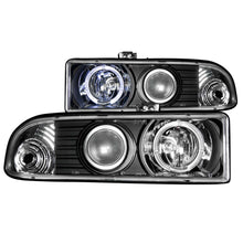 Load image into Gallery viewer, ANZO 111015 1998-2005 Chevrolet S-10 Projector Headlights w/ Halo Black