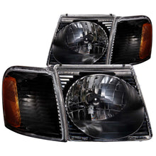 Load image into Gallery viewer, ANZO 111041 2001-2005 Ford Explorer Crystal Headlights Black