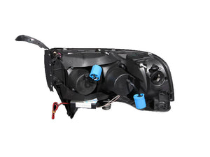 ANZO 111065 1994-2001 Dodge Ram Projector Headlights w/ Halo Black