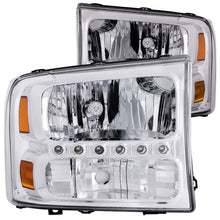 Load image into Gallery viewer, ANZO 111088 2000-2004 Ford Excursion Crystal Headlights Chrome w/ LED 1pc