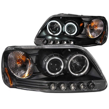Load image into Gallery viewer, ANZO 111097 1997-2003 Ford F-150 Projector Headlights w/ Halo Black (CCFL)