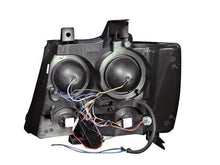 Load image into Gallery viewer, ANZO 111109 2007-2013 Chevrolet Avalanche Projector Headlights w/ Halo Black (CCFL)