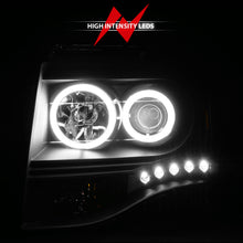 Load image into Gallery viewer, ANZO 111113 2007-2014 Ford Expedition Projector Headlights w/ Halo Black