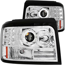 Load image into Gallery viewer, ANZO 111183 1992-1996 Ford F-150 Projector Headlights w/ Halo Chrome w/ Side Markers and Parking Lights