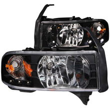 Load image into Gallery viewer, ANZO 111205 1994-2001 Dodge Ram Crystal Headlights Black w/ LED