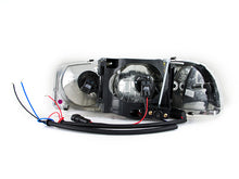 Load image into Gallery viewer, ANZO 111207 1999-2006 Gmc Sierra 1500 Crystal Headlights w/ Halo and LED Black