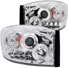Load image into Gallery viewer, ANZO 111210 2006-2008 Dodge Ram 1500 Projector Headlights w/ Halo Chrome
