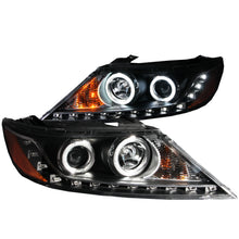 Load image into Gallery viewer, ANZO 111248 2011-2013 Kia Sorento Projector Headlights w/ Halo Black (CCFL)