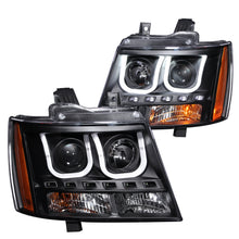 Load image into Gallery viewer, ANZO 111273 2007-2013 Chevrolet Avalanche Projector Headlights w/ U-Bar Black