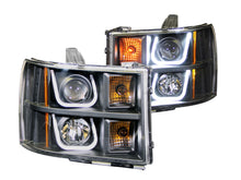 Load image into Gallery viewer, ANZO 111284 2007-2013 Gmc Sierra 1500 Projector Headlights w/ U-Bar Black