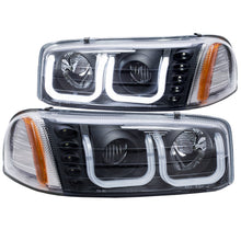 Load image into Gallery viewer, ANZO 111303 1999-2006 Gmc Sierra 1500 Projector Headlights w/ U-Bar Black