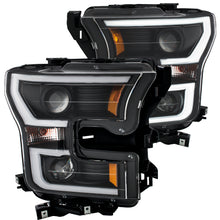 Load image into Gallery viewer, ANZO 111347 2015-2016 Ford F-150 Projector Headlights w/ Plank Style Design Black w/ Amber