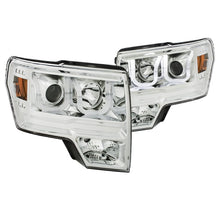 Load image into Gallery viewer, ANZO 111374 16-17 Chevy Silverado 1500 Projector Headlights Plank Style Design Chrome w/ Amber