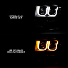 Load image into Gallery viewer, ANZO 111383 2009-2014 Ford F-150 Projector Headlights w/ U-Bar Switchback Black w/ Amber