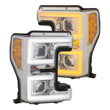Load image into Gallery viewer, ANZO 111389 LED Headlights 17-18 Ford F-250 Super Duty Plank-Style L.E.D. Headlight Chrome (Pair)