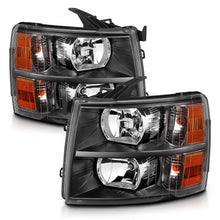 Load image into Gallery viewer, ANZO 111393 2007-2013 Chevrolet Silverado Crystal Headlights Black