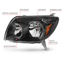 Load image into Gallery viewer, ANZO 111394 2003-2005 Toyota 4Runner Crystal Headlights Black