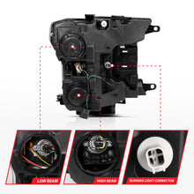 Load image into Gallery viewer, ANZO 111398 18-19 Ford F-150 Projector Headlights w/Plank Style Switchback Black w/Amber