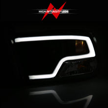 Load image into Gallery viewer, ANZO 111404 09-18 Dodge Ram 1500 Plank Style Projector Headlights Black w/ Halo